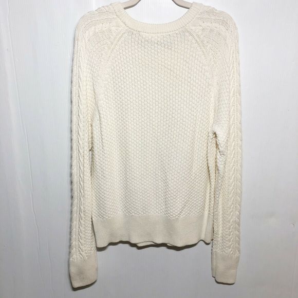 Gap Oatmeal Chunky Cable Knit Pullover Sweater - Picture 7 of 10